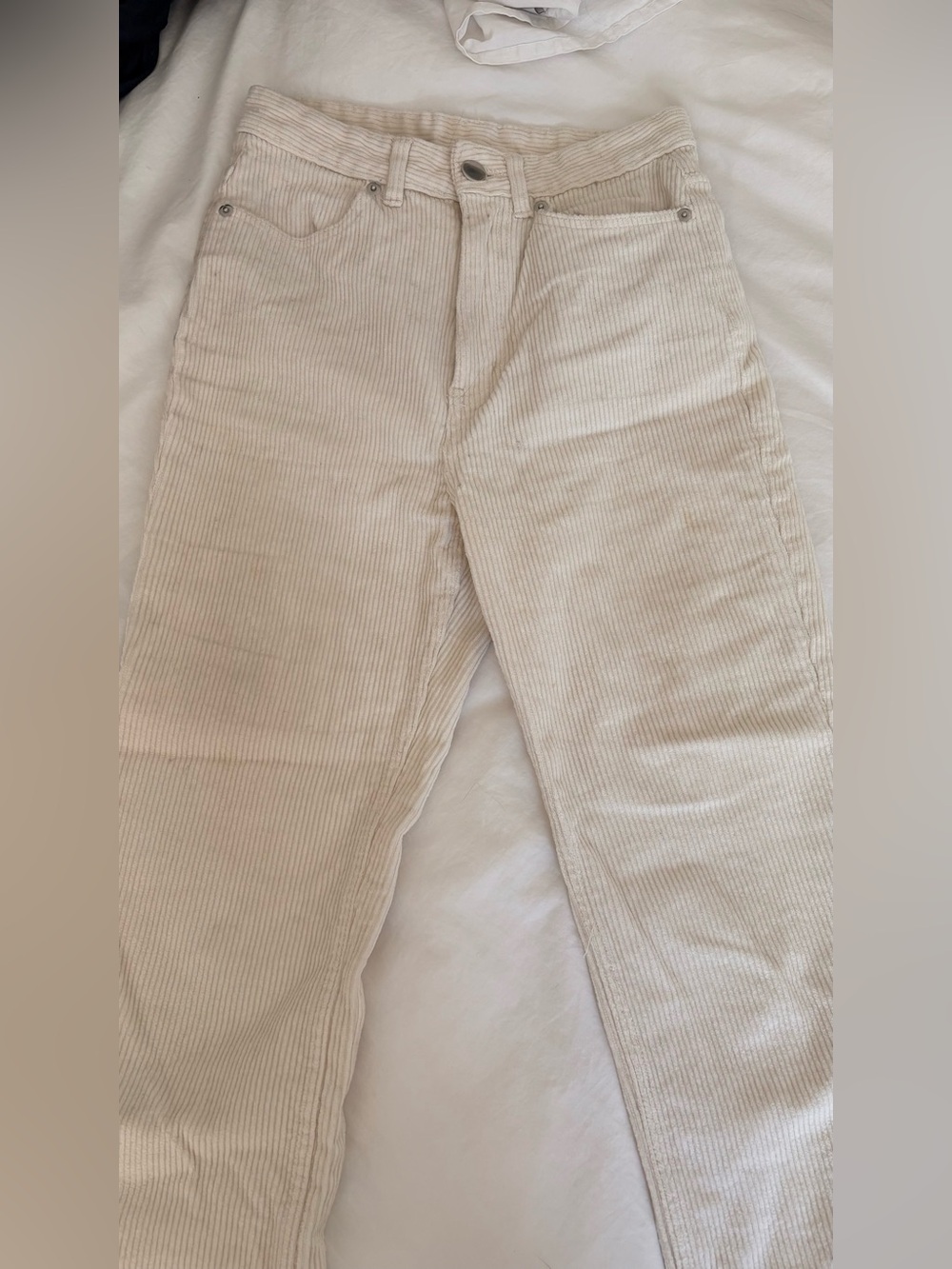 Pantalon beige style velour